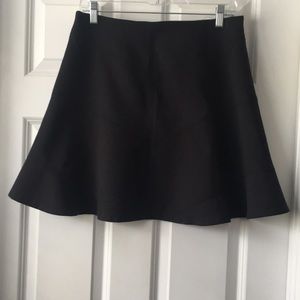 Loft PETITE black flared skirt.